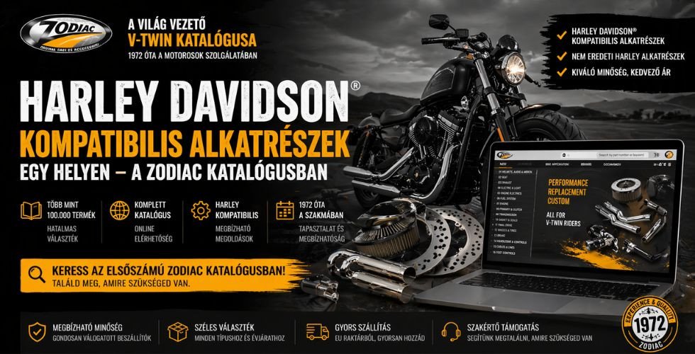 Zodiac katalógus Harley-Davidson kompatibilis alkatrészekhez