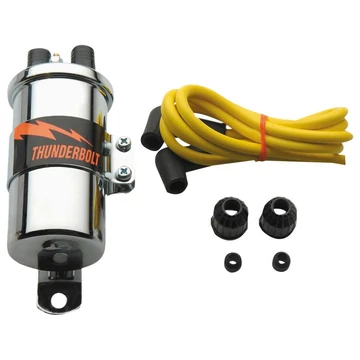 Thunderbolt gyújtótrafó króm 5 Ohm Dual Fire – Shovelhead