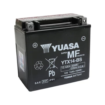 Karbantartásmentes YTX14‑BS AGM akkumulátor, 200 A, 12.6 Ah. – – Revolution