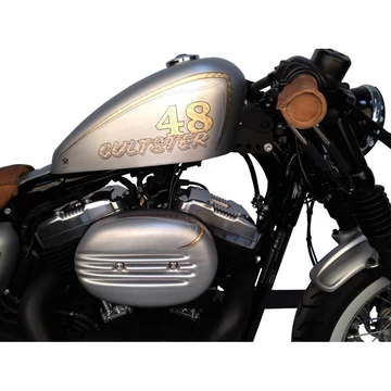 Bordázott légszűrő fedél fekete festésre kész – Sportster Evolution