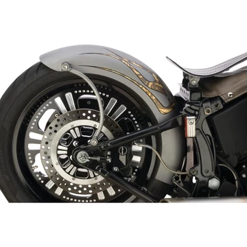 9" (229 mm) The Lucky F*cker merevvázas stílusú hátsó sárvédő – Twin Cam