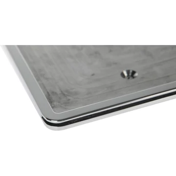 Belső rendszámtábla alaplap német méret 200x180mm alumínium polírozott