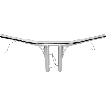 8" Straight Up T Bar kormány nem dimpled 4 lyukas króm 1 1/4" TBW