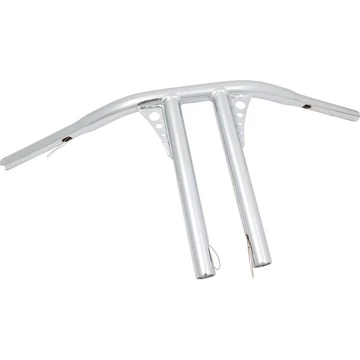 12 Straight Up T Bar kormány nem dimpled 4 lyukas króm 1 1/4" TBW