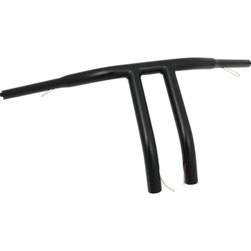12" T Bar kormány bemarás nélkül 4 furat fekete porszórt 1.25" elektronikus gázhoz