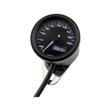 Velona48 sebességmérő 200 mph 200 km/h fekete skála 48 mm – Sportster Evolution; Twin Cam; Big Twin Evolution