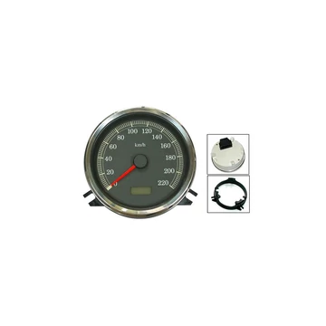 OE stílusú sebességmérő 220 km/h fekete skála fekete 114.3 mm – Big Twin Evolution; Twin Cam