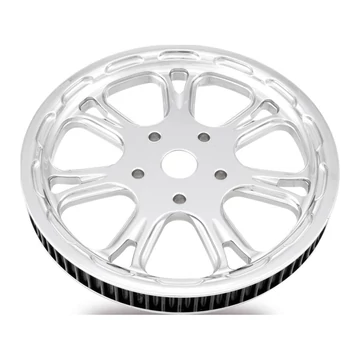 Virtue szíjtárcsa króm 1" 66 fog – Twin Cam