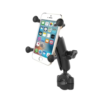 Torque X‑Grip kormányra szerelhető készlet 3/4"–1" bilincs rövid karral és X‑Grip telefon tartóval fekete porfestett