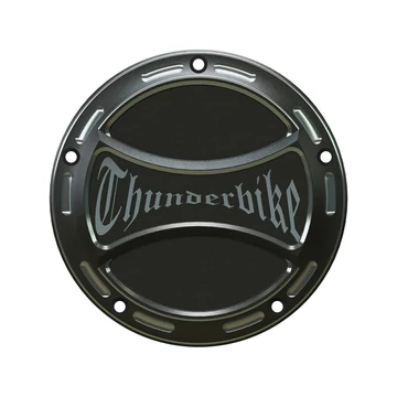 Torque kuplungfedél Thunderbike logóval 5 furatos két színű eloxált – Twin Cam; Big Twin Evolution; Milwaukee-Eight