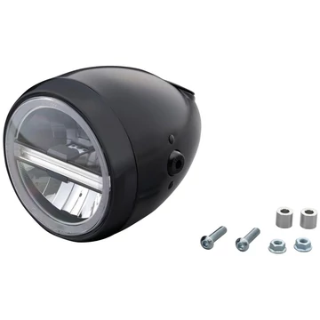 LED fényszóró 4 inch fekete Harley Sportster Dyna Softail Touring