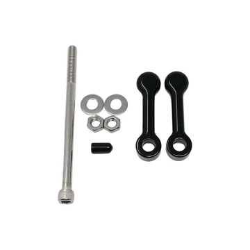 Esztergált alumínium tankemelő készlet 2.5" (63 mm) Sportster modellekhez fekete porszórt – Sportster Evolution