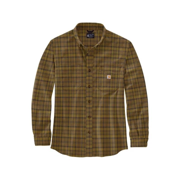 Rugged Flex Relaxed Fit középvastag flanel hosszú ujjú kockás ing M