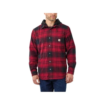 Rugged Flex Relaxed Fit flanel polárbéléses kapucnis ingdzseki S