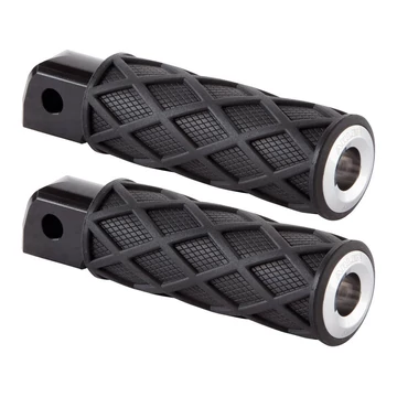Diamond utas lábtartók fekete gumi króm végzáró – Milwaukee-Eight