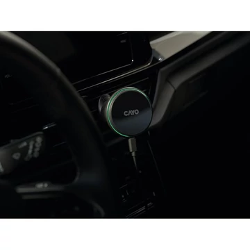 car.dokk telefon tartó rendszer indukciós töltéssel fekete