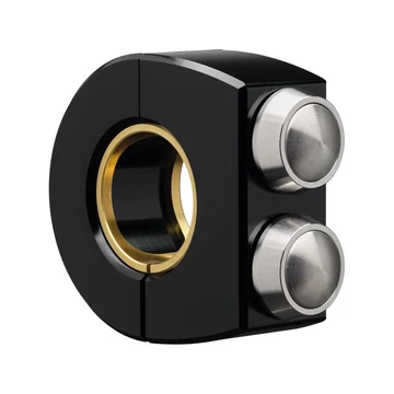 mo.switch nyomógombos bilincs 1” (25.4 mm) vagy 7/8” (22.225 mm) kormányhoz 2 VA gomb fényes fekete eloxált