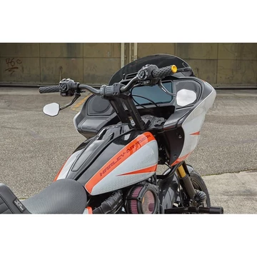 Club Style pullback emelő és felső villahíd takaró készlet 11.5" 1.25" bilincs fekete eloxált – Milwaukee-Eight