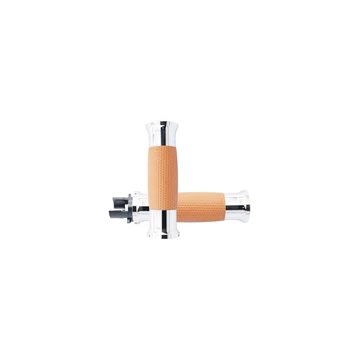 Air Gel markolat barna gumi króm 7/8” (22.225 mm) Throttle By Wire – Twin Cam; Milwaukee-Eight