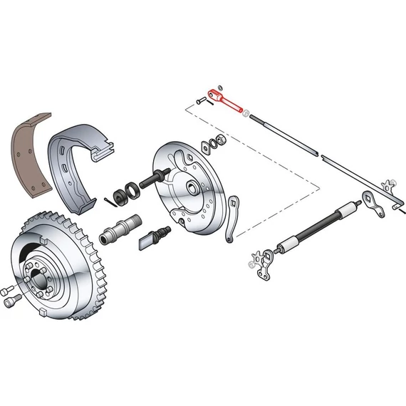 Hosszú fékrúd csatlakozó – Flathead; Knucklehead; Panhead