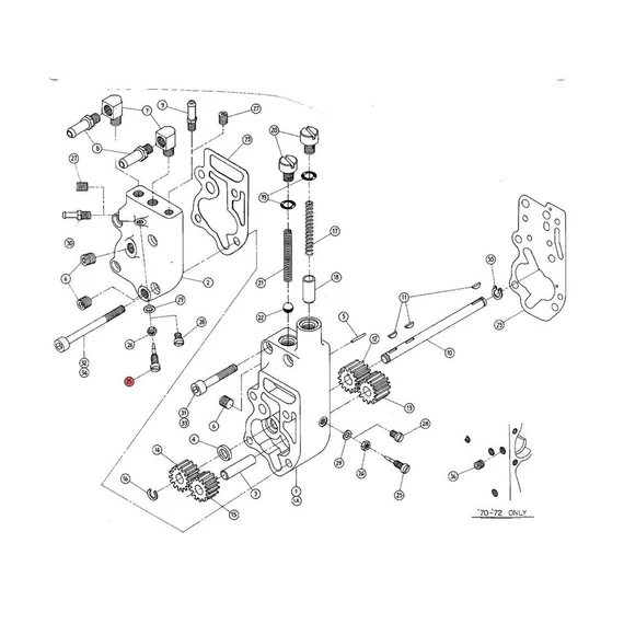 Láncolajzó állítócsavar – Shovelhead