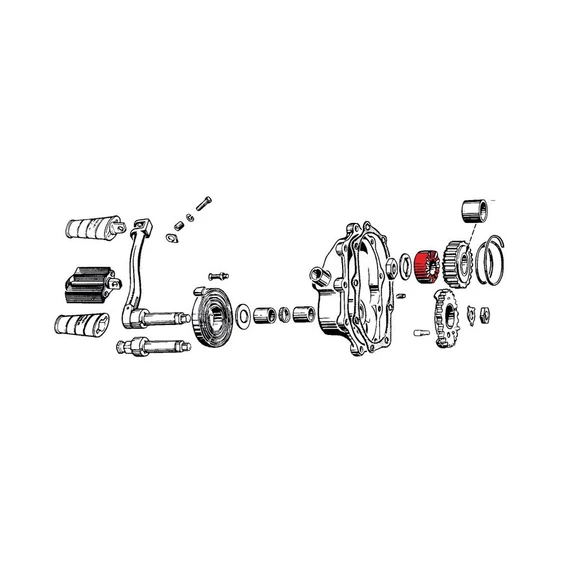 Indítókuplung fogaskerék – Knucklehead; Panhead; Shovelhead; Big Twin Evolution