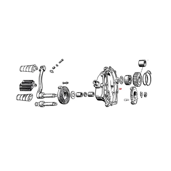 Indítókuplung ék – Knucklehead; Panhead; Shovelhead; Big Twin Evolution