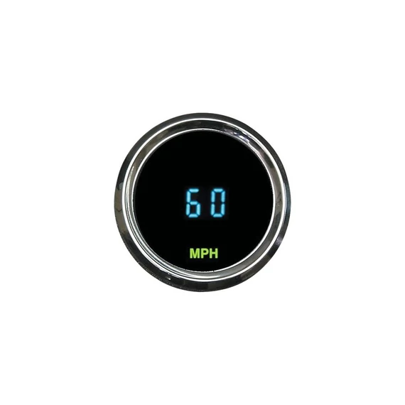 Kerek mini sebességmérő 225 mph fekete skála króm 52.388 mm – Sportster Evolution; Twin Cam; Big Twin Evolution