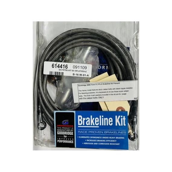 Rozsdamentes acél első fékcső készlet 08-10 FLHT R X +2 – Twin Cam