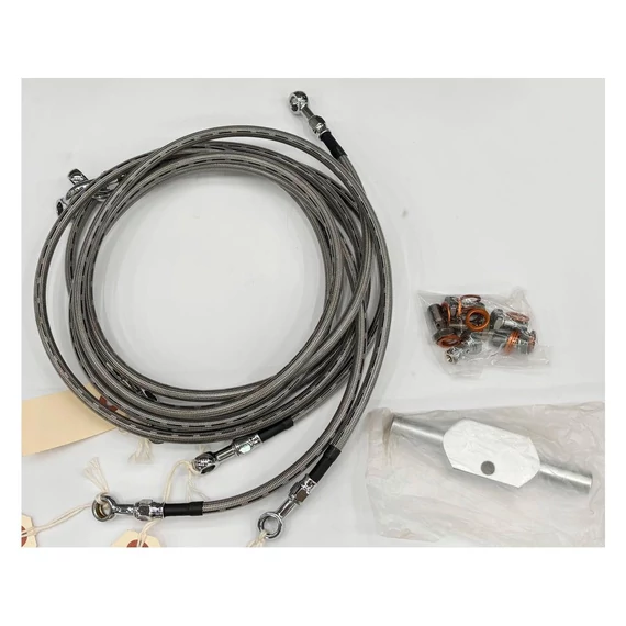 Rozsdamentes acél első fékcső készlet 08-10 FLTR +8 – Twin Cam