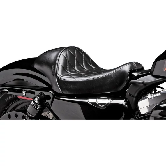 Stubs Cafe gyémánt mintás ülés fekete vinyl – Sportster Evolution