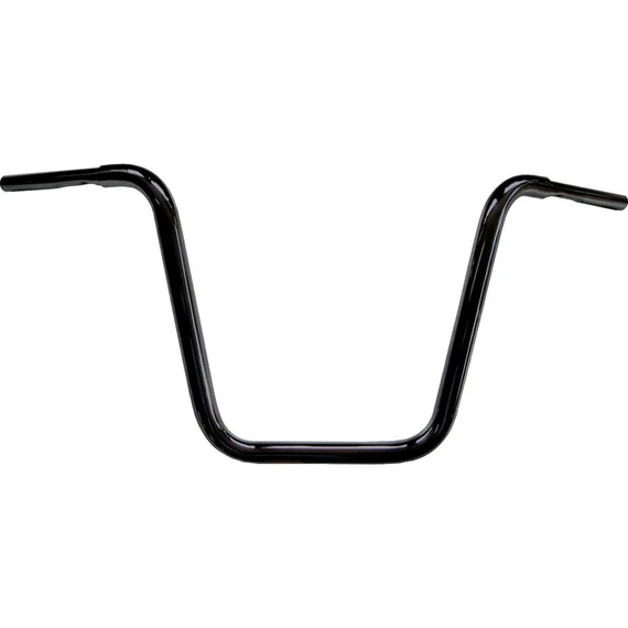 400 Fat Ape Hanger kormány 1 1/4” (31.75 mm) bilincs dimpled 5 lyukas fekete porfestett 1 1/4” bowdenes