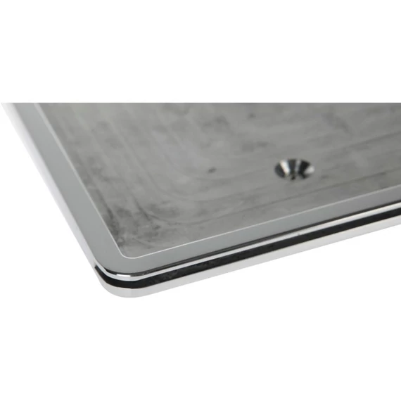 Belső rendszámtábla alaplap német méret 200x180mm alumínium polírozott
