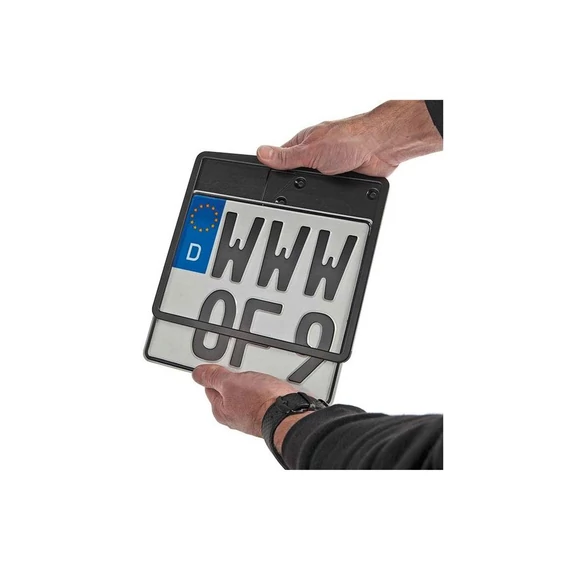 Belső rendszámtábla alaplap belga méret 174x140mm fekete