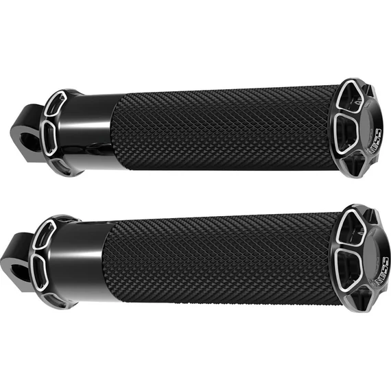 Beveled Fusion lábtartók fekete eloxált – Sportster Evolution; Twin Cam; Big Twin Evolution; Revolution
