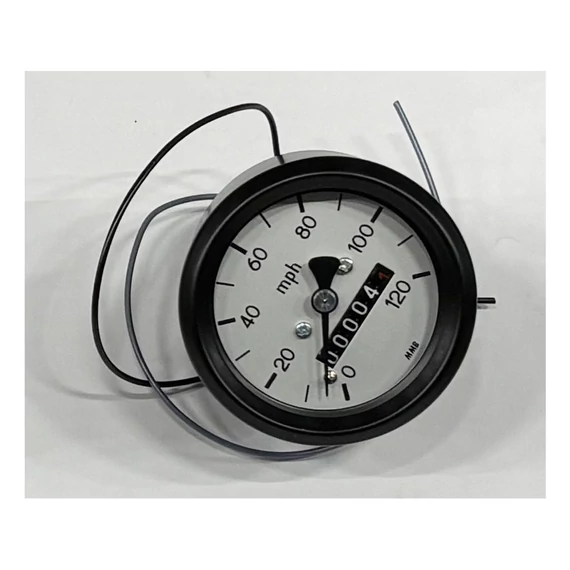 60 mm Basic sebességmérő 120 mph alumínium skála fekete – Shovelhead