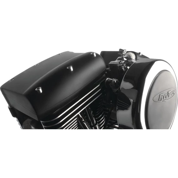 Szoborszerű rocker box fedél fekete porszórt – Twin Cam