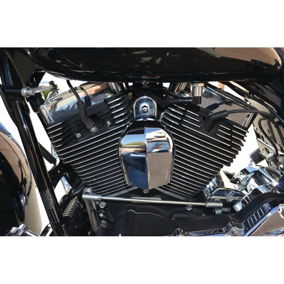 Fekete kiemelt bordázott hengerfejcsavar takarók – Twin Cam