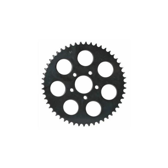 Zárt csapágyas hátsó lánckerék 49 fog 6 mm offset fekete – Twin Cam; Milwaukee-Eight