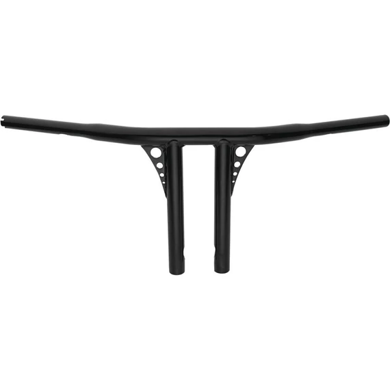 10” Straight Up T Bar kormány nem dimpled 4 lyukas fekete porfestett 1 1/4” Throttle By Wire