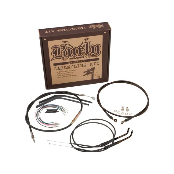 14” (355.6 mm) Apehanger kábelkészlet fekete vinyl nem ABS egytárcsás – Sportster Evolution