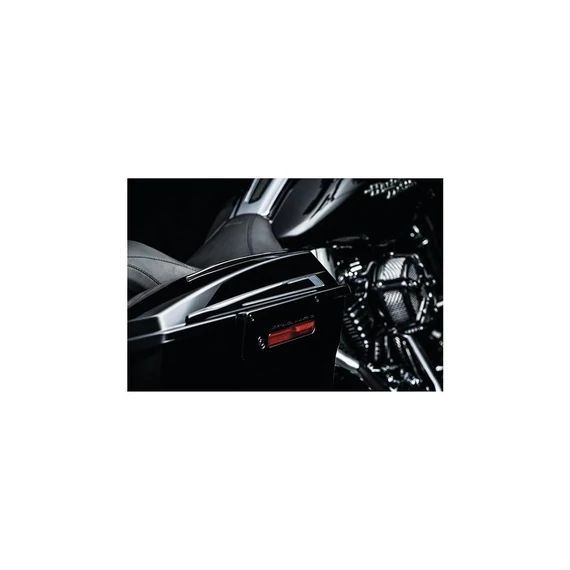 Oldaltáska fedél dísz fekete – Big Twin Evolution; Twin Cam