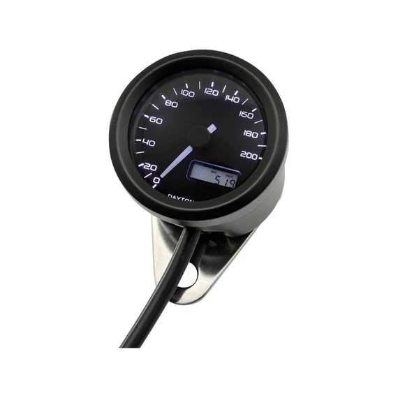 Velona48 sebességmérő 200 mph 200 km/h fekete skála 48 mm – Sportster Evolution; Twin Cam; Big Twin Evolution