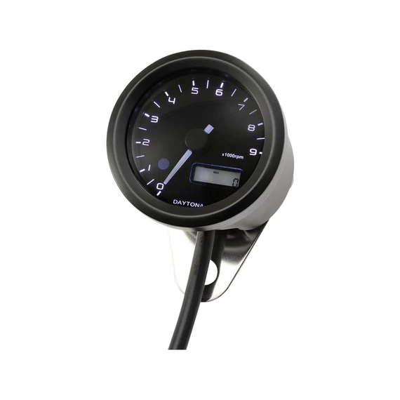 Velona 48 mm fordulatszámmérő rozsdamentes fekete