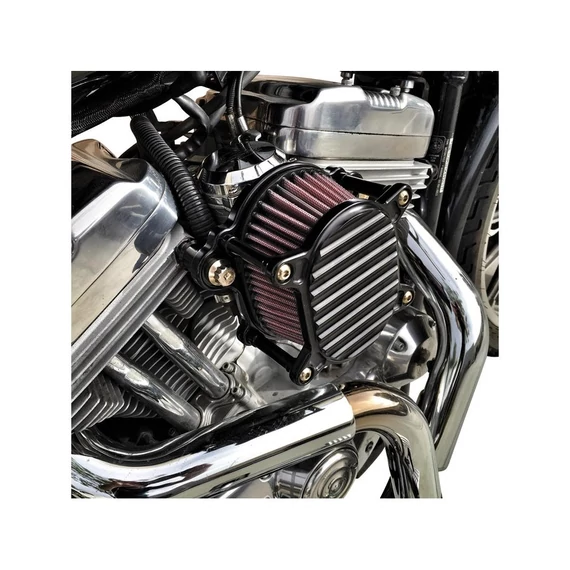 Omega bordázott légszűrő fekete – Twin Cam