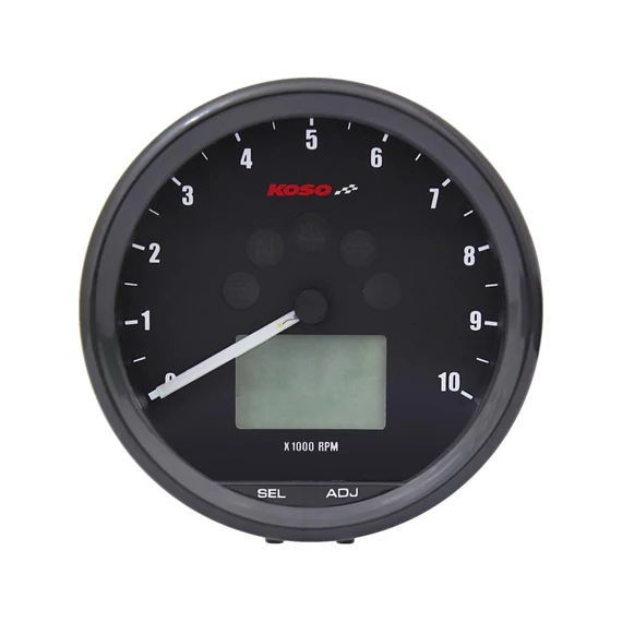 D64 egyedi sebességmérő fordulatszámmérő 360 km/h fekete skála 64 mm