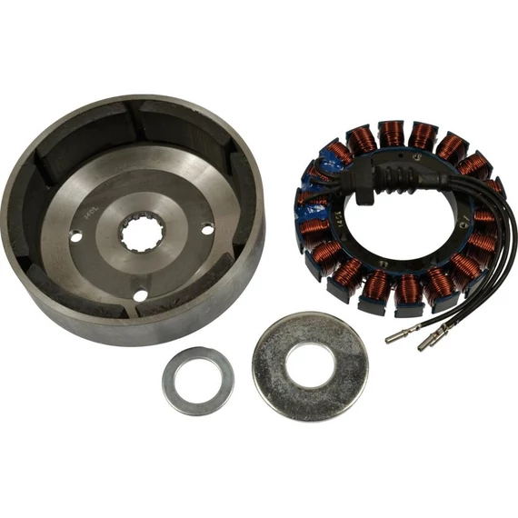 38 AMP állórész rotor készlet távtartóval 38 AMP állórész és rotor készlet öntetlen kivitel – Twin Cam