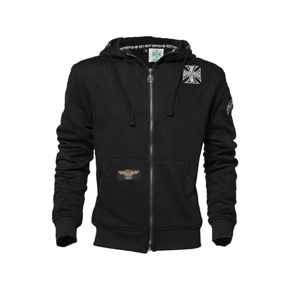 Cross Panel cipzáras hoodie S