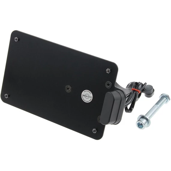 Rendszámtábla tartó fekete 210x130 mm porszórt – Sportster – Evo – 1986–2020
