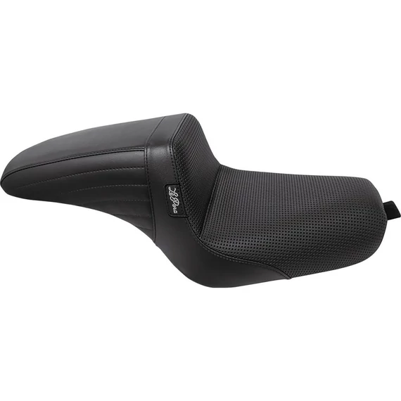 Kickflip ülés kosármintás fekete vinyl – Sportster Evolution